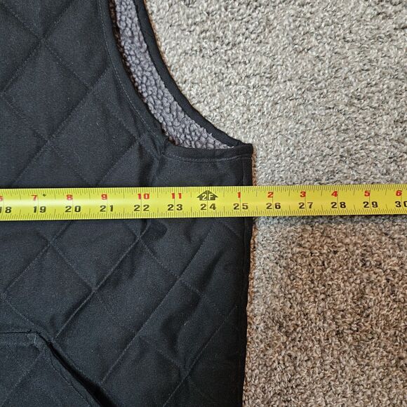 Pendleton Vest Mens Extra Large Black Quilted Faux Sherpa Western - Picture 8 of 9